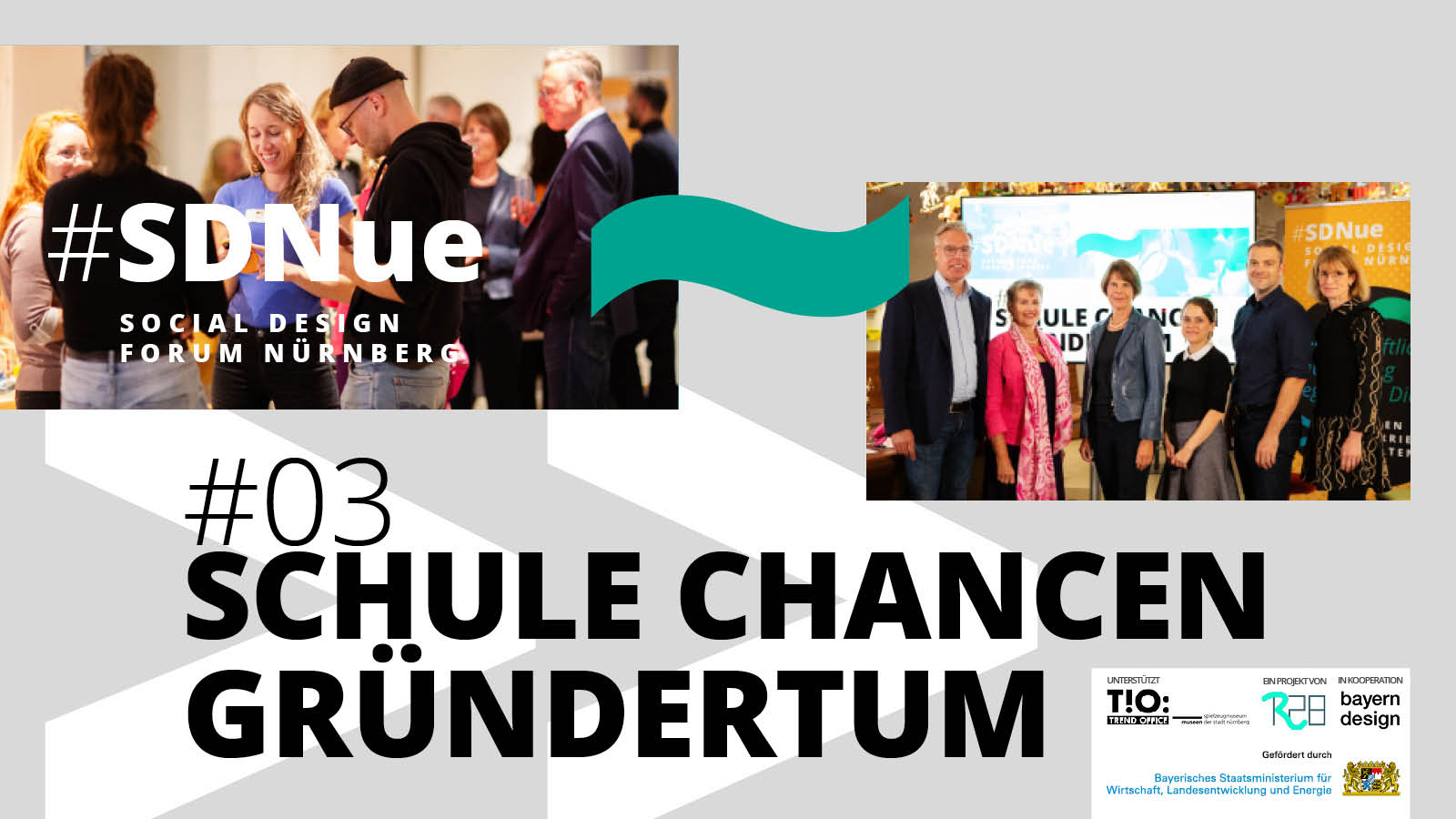 #SDNue Social Design Forum Nürnberg, Edition 3 am 11. Oktober 2023; Key Visual für den Nachbericht
